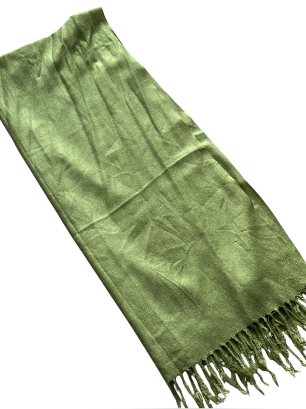 Solid Lime Green Fringe Classic Wrap Shawl Scarf